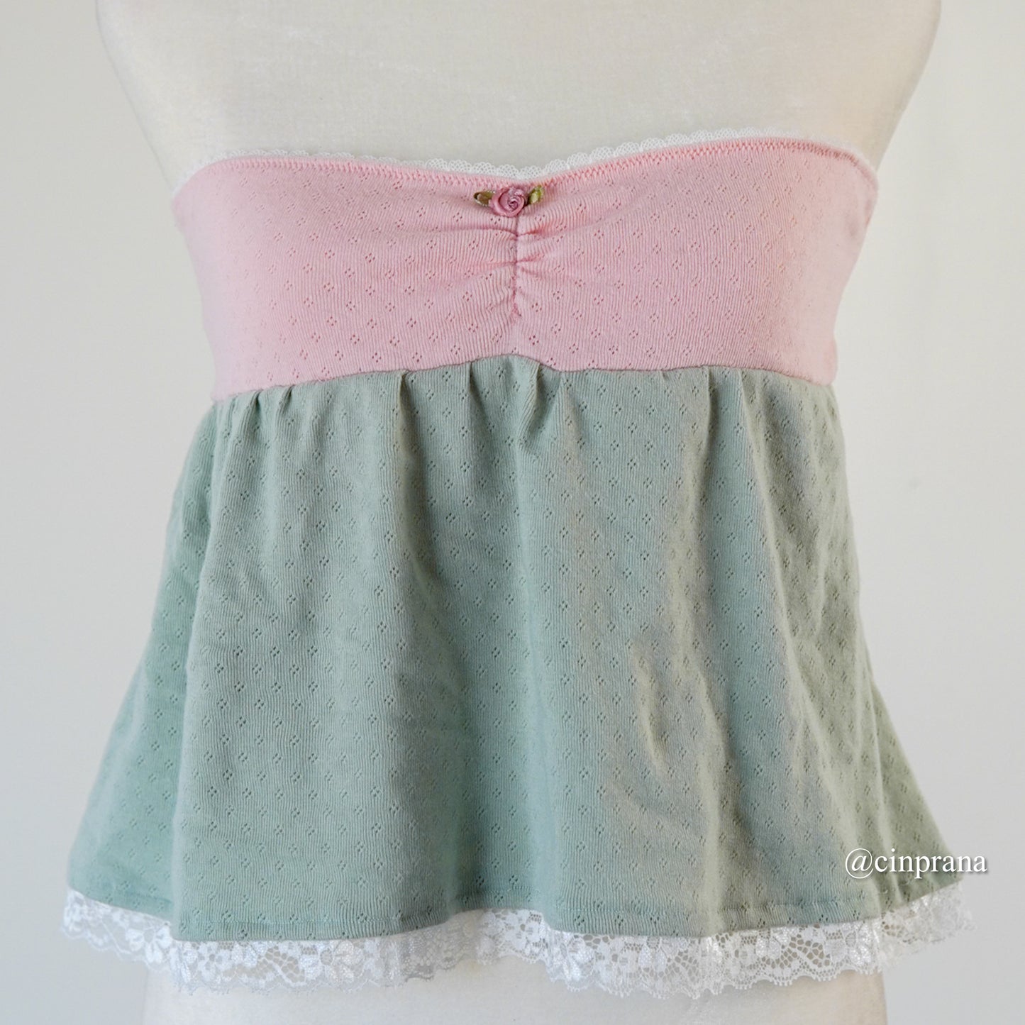 “Maria” Lace Trim Babydoll Camisole